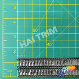 1 1/4" Black Diamond Rectangle Stud Iron On Trim w/ Chain Border, IRT-007-4