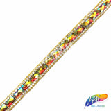 3/8" Color AB Rectangle Iron on Trim, IRT-018