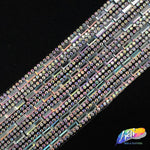 1 3/4" 6-row Crystal Baguette Rhinestone Iron on Trim, IRT-003