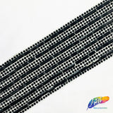 1 3/4" 6-row Crystal Baguette Rhinestone Iron on Trim, IRT-003