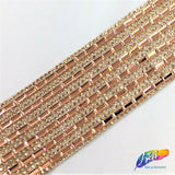 1 3/4" 6-row Crystal Baguette Rhinestone Iron on Trim, IRT-003