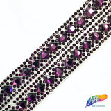 1 1/8" 2-row Diamond Crystal Rhinestone Iron on Trim, IRT-005