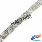 3/8" Crystal Rhinestone Iron on Trim with Beads, IRT-060