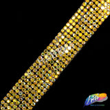 5/8" 7-Row Crystal Rhinestone Iron on Trim, IRT-061