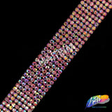 5/8" 7-Row Crystal Rhinestone Iron on Trim, IRT-061