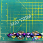 1 1/4” Multicolor Resin Stone Diamond Iron on Trim, IRT-083