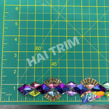1 1/4” Multicolor Resin Stone Diamond Iron on Trim, IRT-083