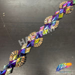 1 1/4” Multicolor Resin Stone Diamond Iron on Trim, IRT-083