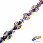 1 1/4” Multicolor Resin Stone Diamond Iron on Trim, IRT-083