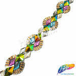 1 1/4” Multicolor Resin Stone Diamond Iron on Trim, IRT-083