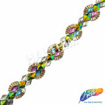1 1/4” Multicolor Resin Stone Diamond Iron on Trim, IRT-083