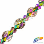 1 1/4” Multicolor Resin Stone Diamond Iron on Trim, IRT-083