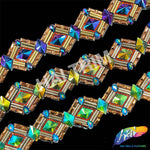 1 5/8” Multicolored Diamond Iron On Trim, IRT-087