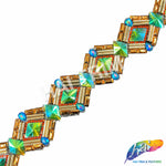 1 5/8” Multicolored Diamond Iron On Trim, IRT-087