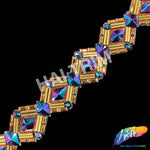 1 5/8” Multicolored Diamond Iron On Trim, IRT-087