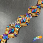 1 5/8” Multicolored Diamond Iron On Trim, IRT-087