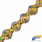 1 5/8” Multicolored Diamond Iron On Trim, IRT-087