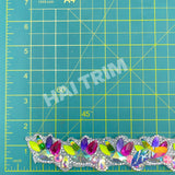 1 3/8” Multicolored Neon Colored Stone Iron on Trim, IRT-089