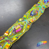 1 3/8” Neon Yellow AB/Purple AB Resin Stone Iron on Trim, IRT-096