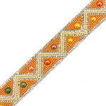 1 1/4" Colorful Beaded Iron On Trim , IRT-110