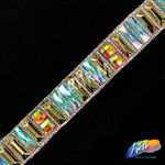 1 1/4" Multicolored Rectangle Stone Iron on Trim, IRT-113