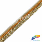 1/2" Rope Chain Rhinestone Iron on Trim, IRT-116