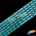 2 1/4" 6-row Baguette Rhinestone Iron on Trim, IRT-129