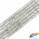 2 1/4" 6-row Baguette Rhinestone Iron on Trim, IRT-129