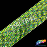 2 1/4" 6-row Baguette Rhinestone Iron on Trim, IRT-129