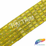 2 1/4" 6-row Baguette Rhinestone Iron on Trim, IRT-129