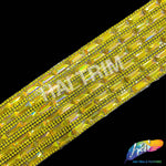 2 1/4" 6-row Baguette Rhinestone Iron on Trim, IRT-129