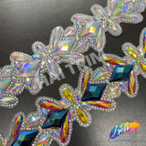 2 1/4" Diamond Motif Iron On Trim, IRT-132