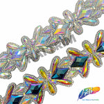 2 1/4" Diamond Motif Iron On Trim, IRT-132