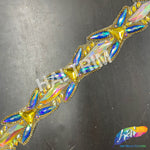 1 7/8” Royal Blue/Yellow AB Iron on Trim, IRT-133