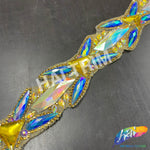 1 7/8” Royal Blue/Yellow AB Iron on Trim, IRT-133