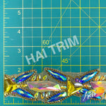 1 7/8” Royal Blue/Yellow AB Iron on Trim, IRT-133