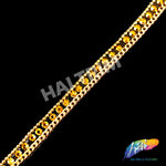 1/4" Gold Rhinestone Iron On Trim w/ Chain Border, IRT-141