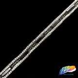 3/8" Crystal Rhinestone Iron On Trim with Rectangle Stones, IRT-144