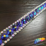 5/8" Purple AB Rhinestone Iron On Trim, IRT-147