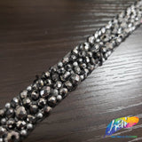 5/8” Gray Glass Beaded Iron On Trim, IRT-148