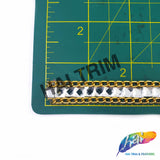 1/2" Crystal Square Stud Iron On Trim with Chain Border, IRT-150