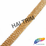 Twisted Metallic Chain Iron On Trim, IRT-156