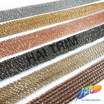 Twisted Metallic Chain Iron On Trim, IRT-156