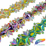 2" Multicolor Gel-back Iron On Trim, IRT-160