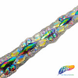 1" Purple AB/Crystal AB Rhinestone Iron On Trim, IRT-165