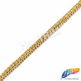 3/16" Gold Rhinestone Chain Iron On Trim, IRT-168