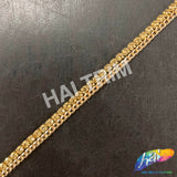 3/16" Gold Rhinestone Chain Iron On Trim, IRT-168