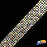 5/8" 7-Row Crystal Rhinestone Iron on Trim, IRT-061