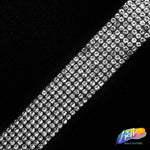 5/8" 7-Row Crystal Rhinestone Iron on Trim, IRT-061