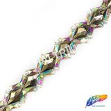 1 1/4" Diamond Resin Stone Iron On Trim, IRT-080